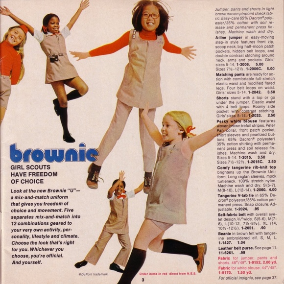 VINTAGE RARE 1973 GIRL SCOUTS BROWNIES UNIFORM! - Picture 10 of 10